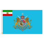 drapeau iran impérial historique décoration murale polyester couronne lion emblème ancien
