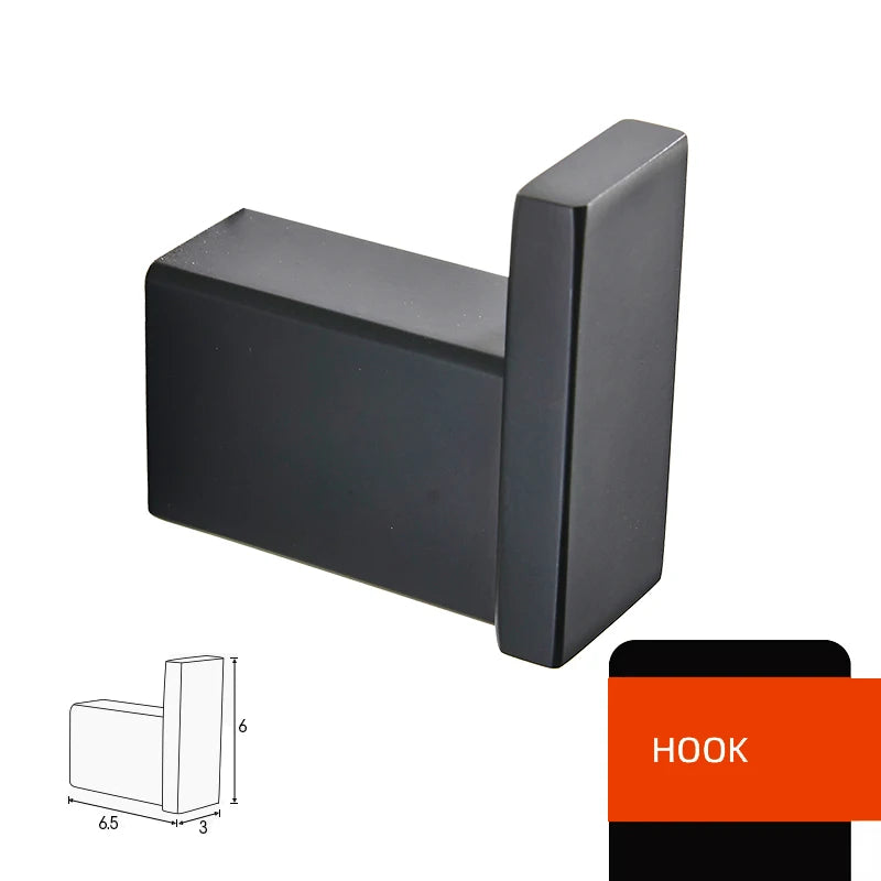 accessoires salle bain noir mat porte serviettes savon papier toilette brosse wc minimaliste moderne