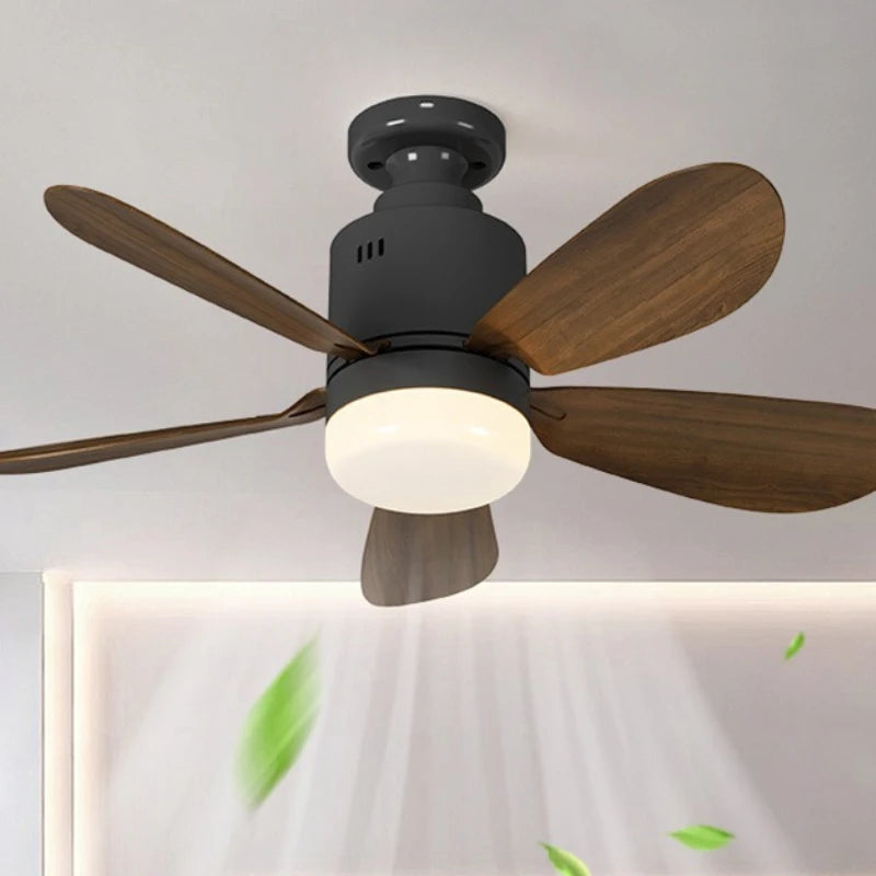 ventilateur moderne led éclairage télécommande noir blanc bois clair certifié vde ul rohs