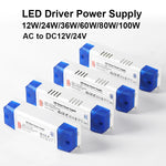 transformateur led 12v 24v 12w 24w 36w 60w 100w alimentation constante ac110v 240v bleu