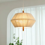 lampe suspendue moderne texture tissée beige clair pince lampe câble suspension salon chambre