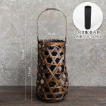panier rotin tressé main vase bambou décoration fleurs rustique artisanal maison