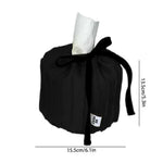 Sac mouchoirs soie rayures franges moderne noir beige clair foncé mouchoirs blancs