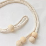 corde rideaux moderne tressée bois beige clair accessoire décoration salon chambre coucher rustique