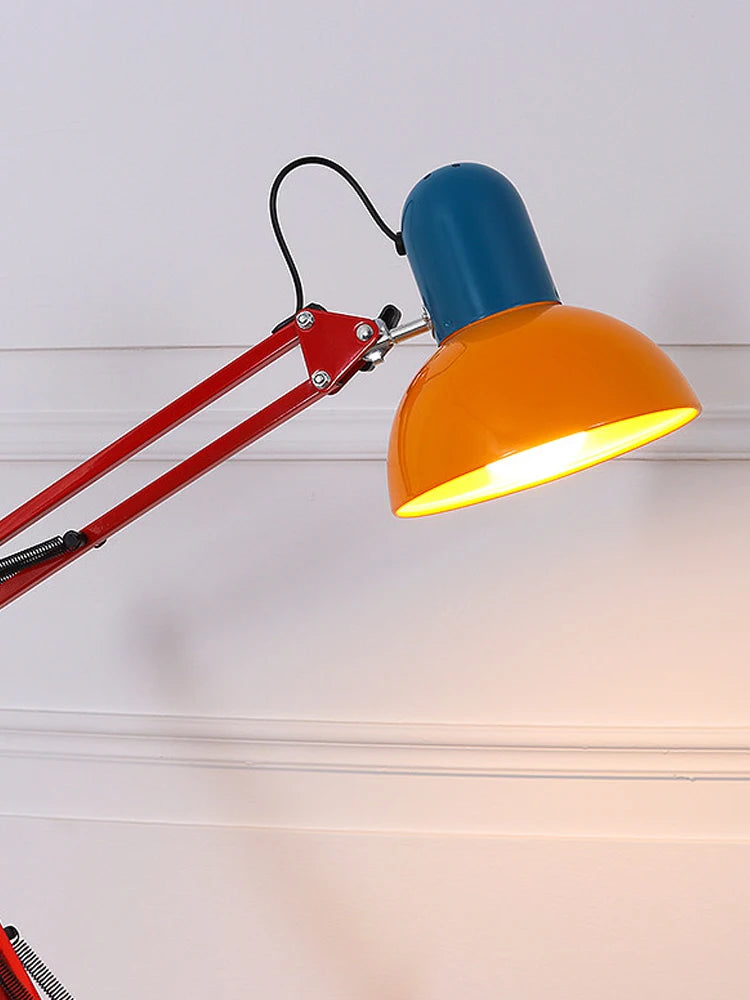 lampe sol led rouge bleu moderne industriel clips métalliquesTouchable Interrupteur Haut Bas couleurs changeables