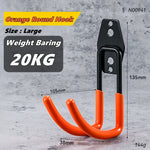 crochet mural moderne noir orange acier inoxydable fixations support outils garage
