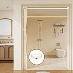 rideau plissé porte tissu oxford polyester épais beige clair moderne isolation imperméable anti huile