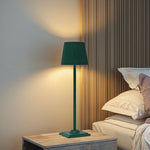 lampe table vert foncé plissée moderne rechargeable led 5v batterie lithium cem rohs