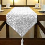 nappe table paillettes or noir argent festives pompons mariage anniversaire festive