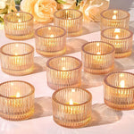 décoration intérieure bougeoirs verre doré transparent classique mariage événement table