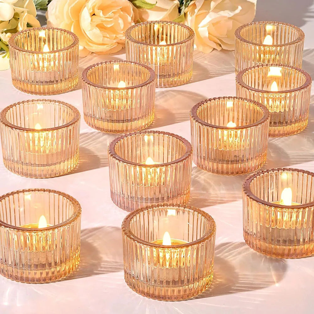 décoration intérieure bougeoirs verre doré transparent classique mariage événement table