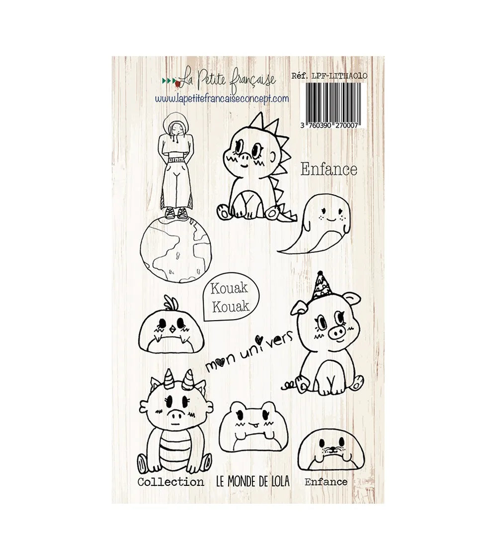 tampons selle animaux végétaux dessin main noir fond beige scrapbooking décoration photo álbum