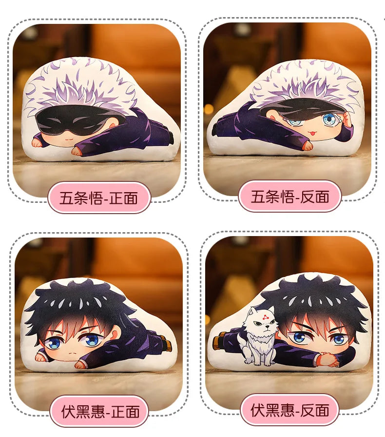 coussins anime personnages gojo itadori fushigoro kawaii blanc rouge noir voyage lit