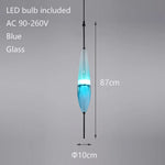 suspension lumineuse bleu blanc gris gradation couleur moderne minimaliste translucide chambre salon