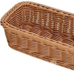 panier tressé marron clair réutilisable conteneur rangement vaisselle portable traditionnel fixations cuillères baguettes