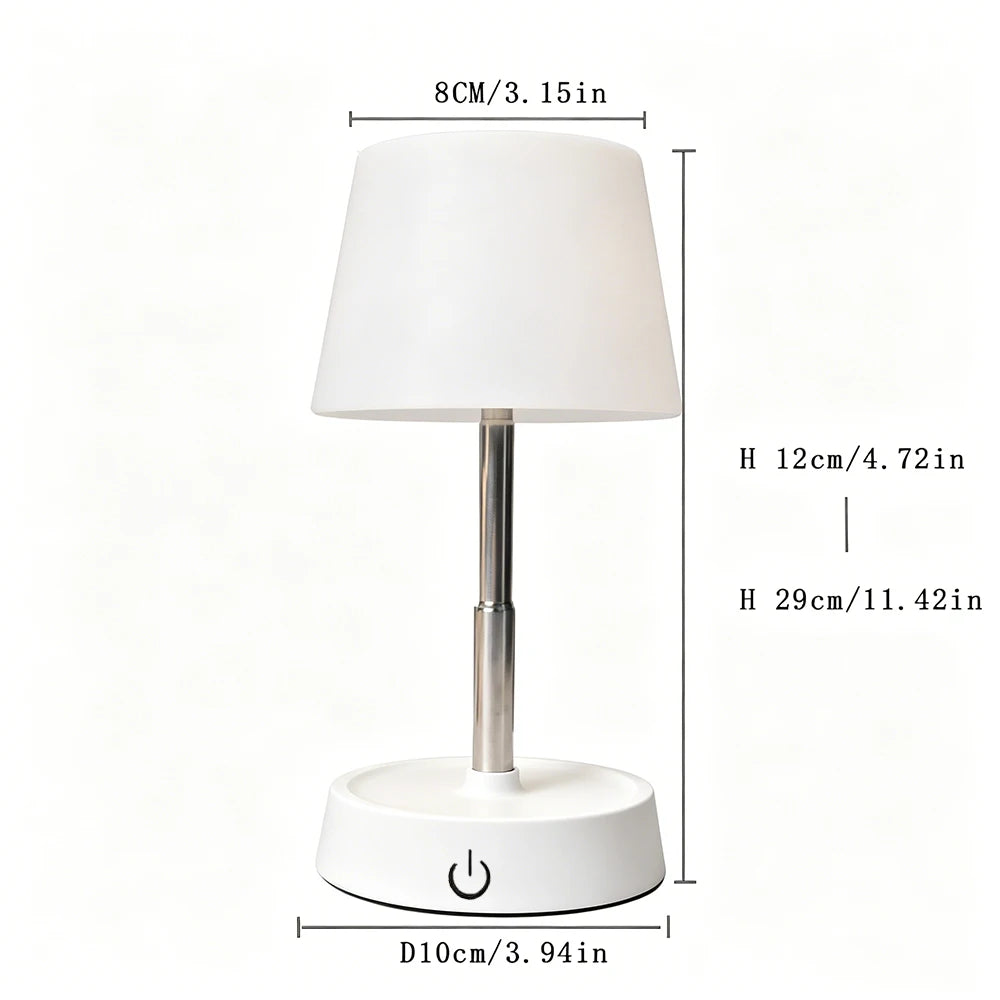 lampe table led rechargeable blanc moderne commande tactile étude camping chambre coucher portable usb