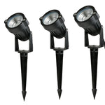 projecteur solaire led rgb ip65 moderne piquet cable noir abs