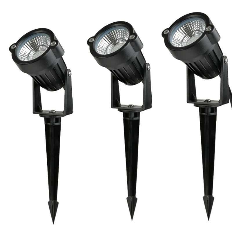 projecteur solaire led rgb ip65 moderne piquet cable noir abs