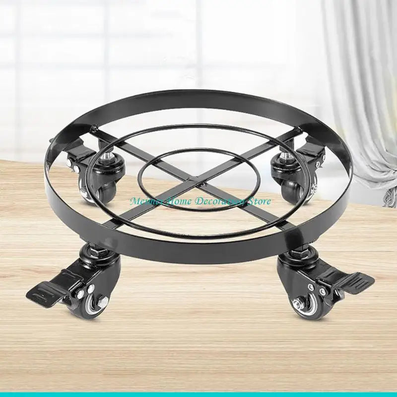 plateau roulettes industriel noir clips quatre roues transport facile plantes plateau métal fer