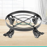 plateau roulettes industriel noir clips quatre roues transport facile plantes plateau métal fer