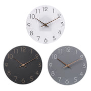Horloge murale silencieuse en bois 14 pouces moderne pour salon et chambre à coucher