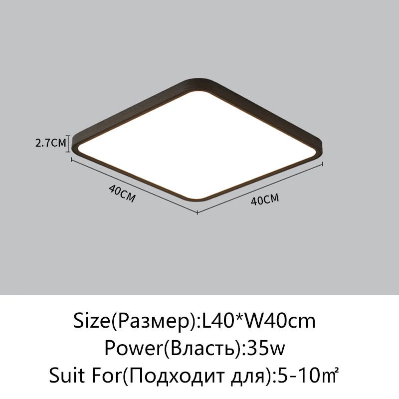 plafonnier led carré blanc ultra fin moderne luminaire salon chambre salle manger
