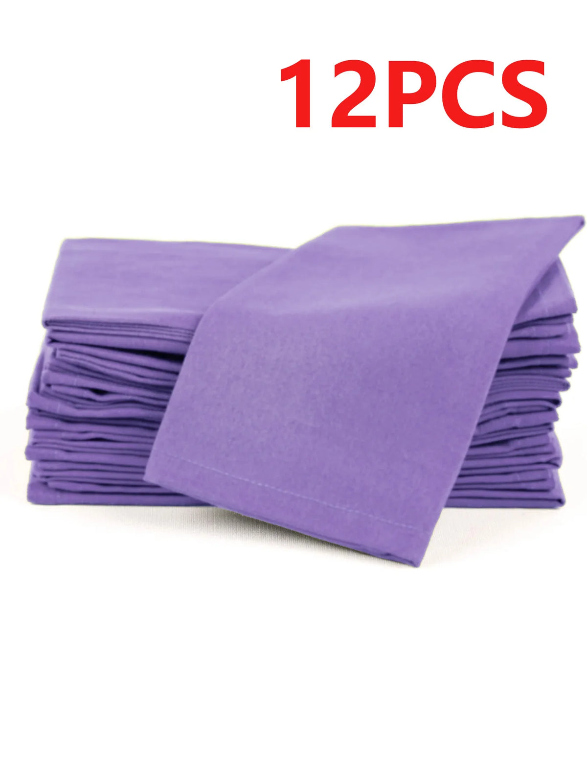 serviettes polyestères classiques uni vert olive marron violet bleu marine 40x40cm réutilisables maison restaurant
