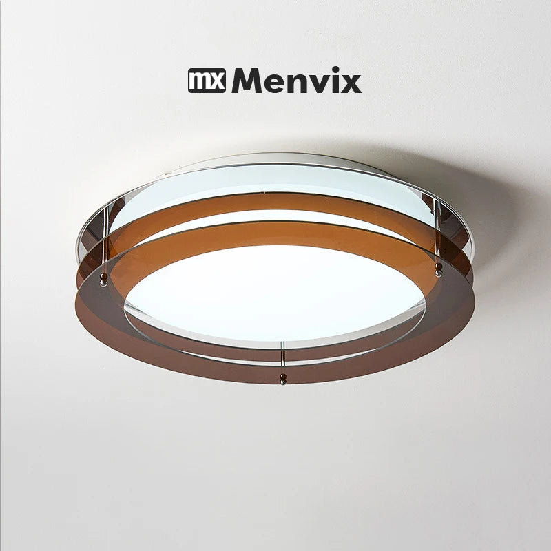 plafonniers modernes lampes marron doré argenté lumière led ondule