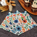 serviettes papier fleur bleue rose verte motifs floraux bohème champêtre pack 10pcs 20pcs