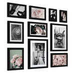 Cadre photo rectangle en bois couleur violet avec plexiglas