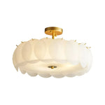 lampe suspendue moderne blanc doré rondes translucides chambre salon