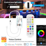 bande lumineuse led multicolore 30cm clips moderne app commande vocale tuya wifi 4pcs full