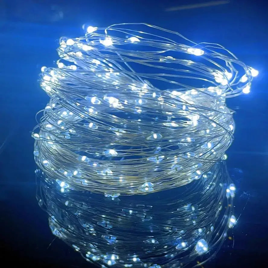 guirlande lumineuse dorée led usb flexible mariage anniversaire noël décoration adhésive moderne chambre fil
