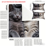housse couette motif chats endormis gris blanc moderne machine lavable