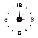 horloge murale DIY moderne numéreuse aiguille vert fluo doré rouge noir