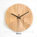 horloge murale bois naturel motif géométrique moderne aiguille quartz circulaire salon décoration unique opacité