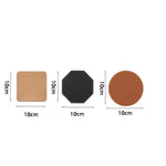 coasters simili cuir marron gris modernes antidérapants imperméables table marron clair marron foncé