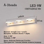 applique murale led moderne blanc fixée mur éclairage quotidien chambre étude sources lumineuses
