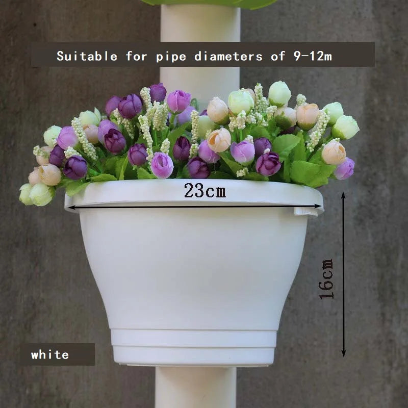 pots fleurs suspendus muraux plastique orange blanc vert réglables moderne minimaliste