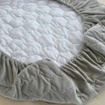 couvre lit massage lit adulte polyester motif hexagonal gris moderne
