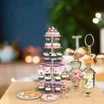support cupcakes transparent moderne niveaux vis verticales grille 4mm epaisseur acrylique respectueux environnement