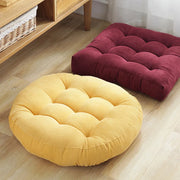 coussin sol rond jaune rouge bleu rose tuiles velouté moderne 42cm 55cm