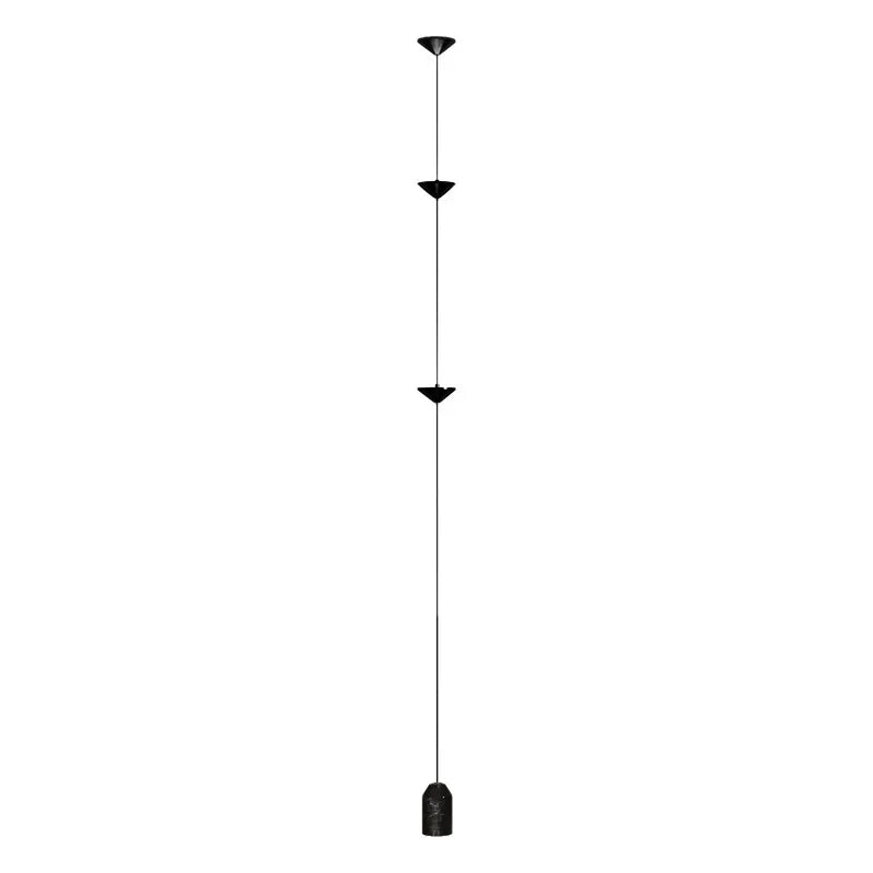 lampe suspension contemporaine marbre noir sources lumineuses 11 15w led noire dorée