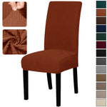 housses chaise marron rayures diagonales moderne elasthanne polyester 45 60cm 35 48cm 10cm