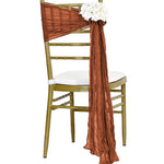 rubans chaise crêpés vert bleu marron adhésifs mariage décoration événement simples