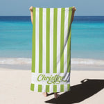serviette plage rayée personnalisable nom absorbante polyester machine moderne minimaliste rouge blanc vert bleu.orange