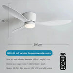 ventilateur led moderne télécommande blanc bois noir minimaliste