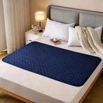 protège matelas imperméable bleu marine quilté moderne microfibre tpu coton bambou résistant absorption lavable