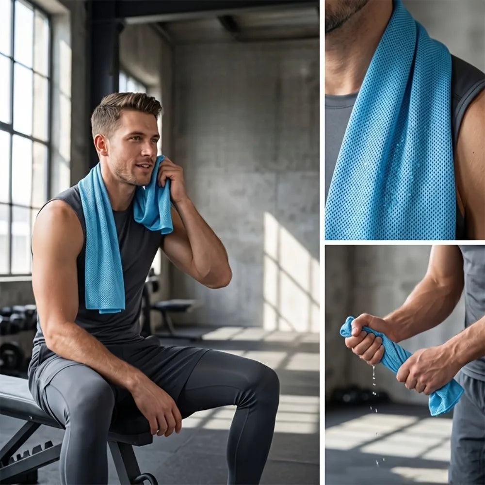 serviette microfibre vert rose bleu gris sportive absorption rapide séchage adhésif gym