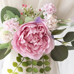 rideaux polonais sangles fleurs réalistes deco champêtre eucalyptus tournesols roses pivoines semi transparents 30x60cm
